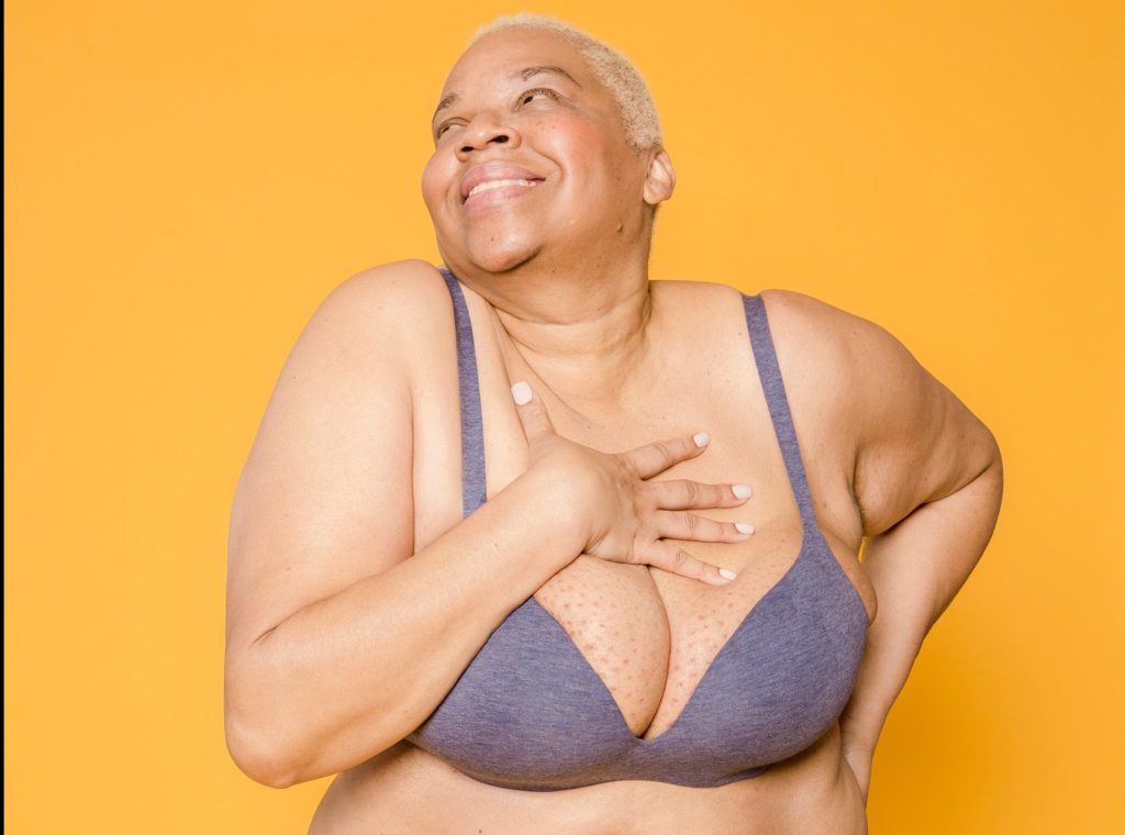 Large-Breasted Women Wearing A Bra